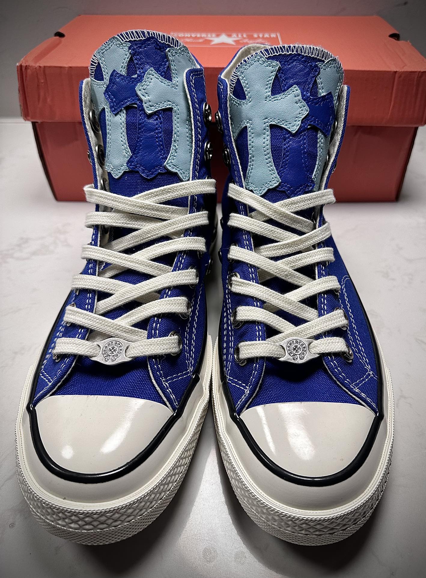 クロムハーツ x コンバース クロス 1970s High Top スニーカー ブルー マルチカラー 画像 5