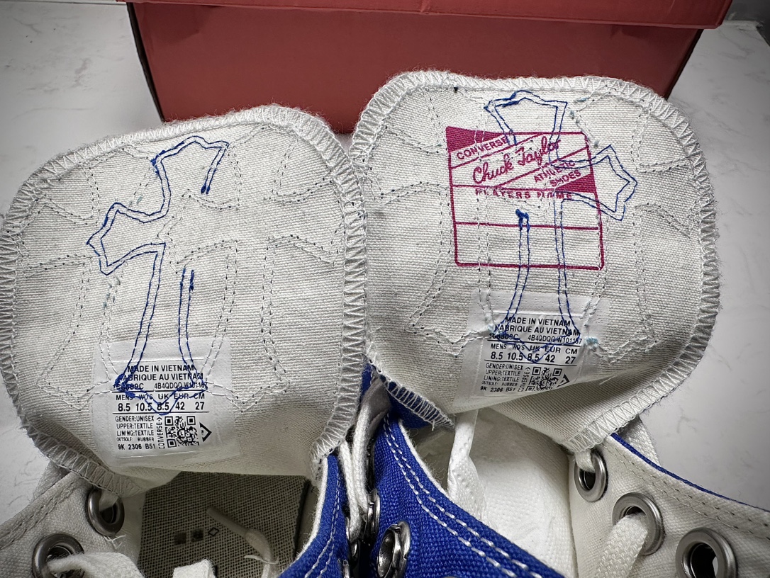 クロムハーツ x コンバース クロス 1970s High Top スニーカー ブルー マルチカラー 画像 6
