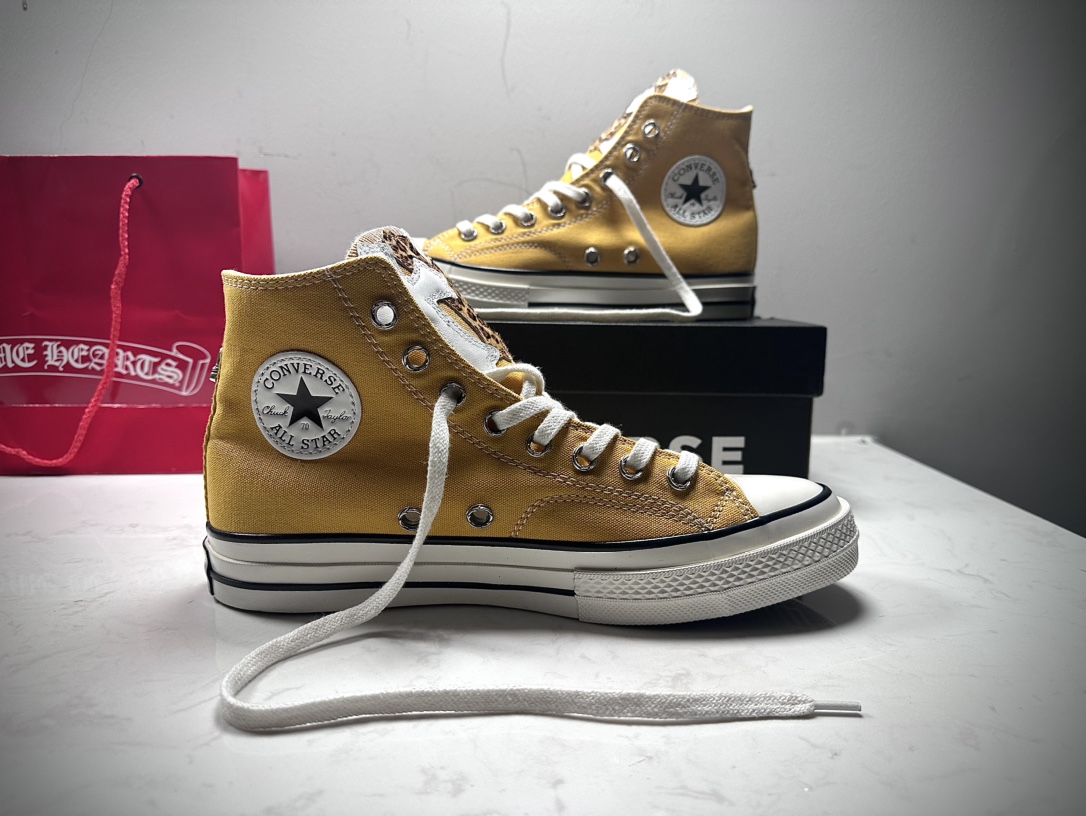 クロムハーツ x コンバース クロス Haircalf 1970s High Top スニーカー マルチカラー 詳細画像 1