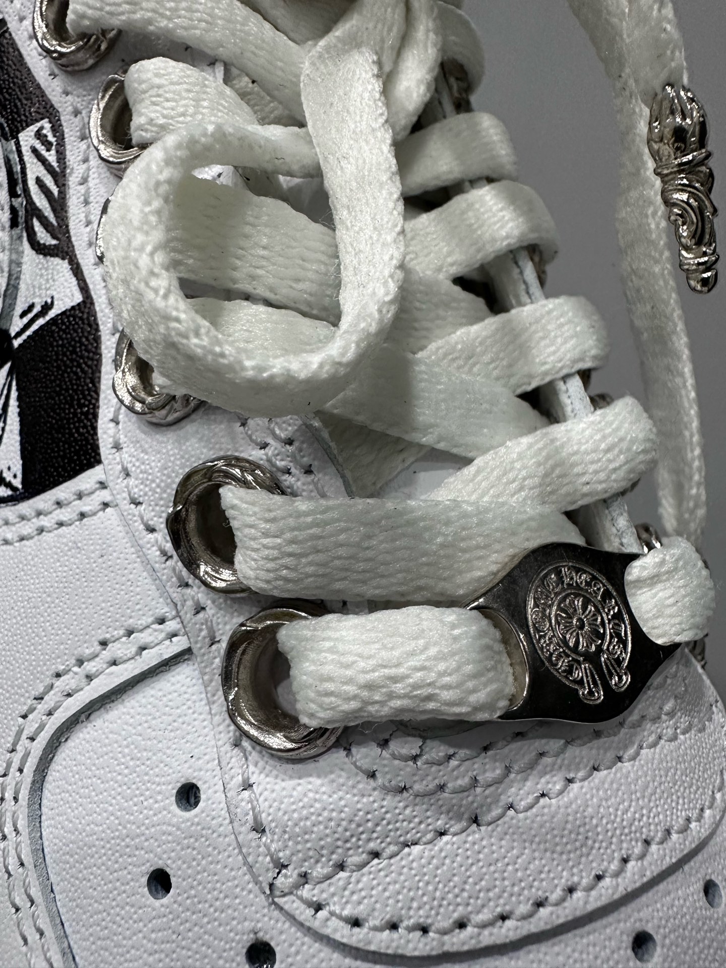 クロムハーツ x ナイキ ハンドペイント Air Force 1 スニーカー マルチカラー 詳細画像 2
