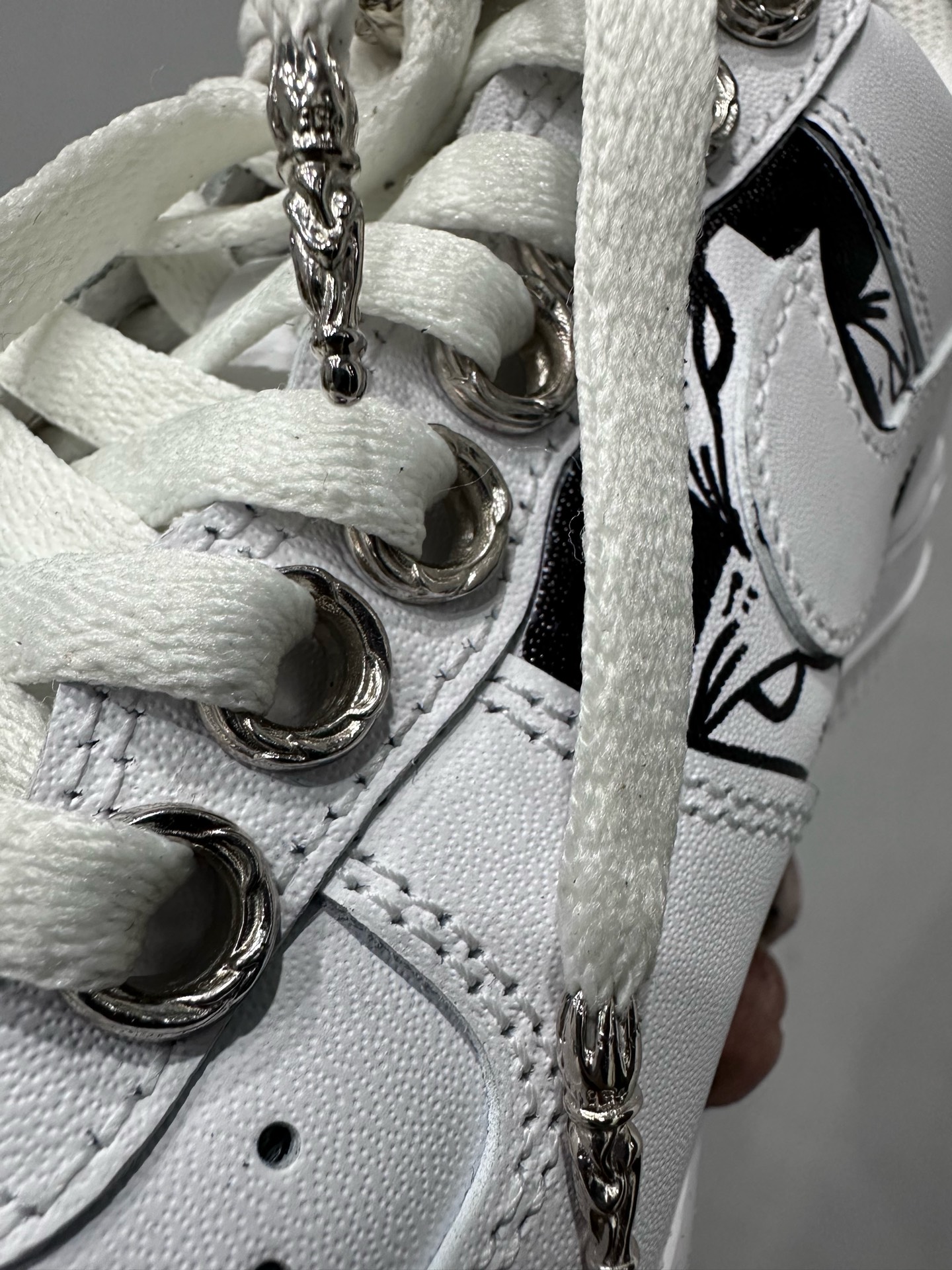 クロムハーツ x ナイキ ハンドペイント Air Force 1 スニーカー マルチカラー 詳細画像 3