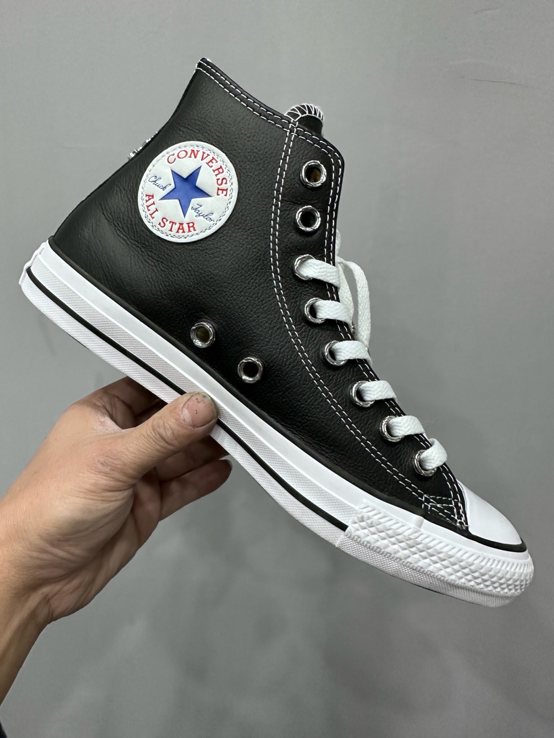 クロムハーツ x Converse 132170C レザー Patch ハイトップ スニーカー マルチカラー 画像 5