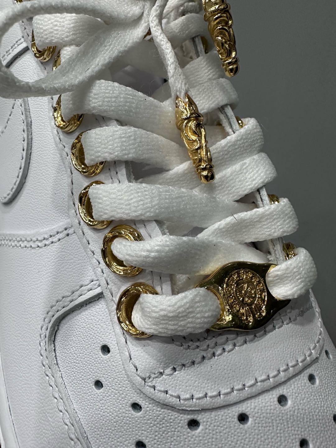クロムハーツ x ナイキ Air Force 1 スニーカー ホワイト 詳細画像 3