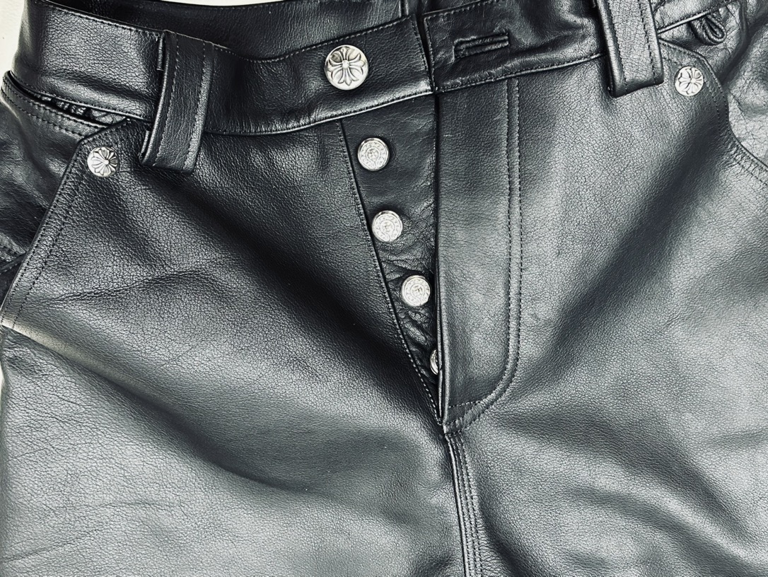 クロムハーツ フレイム Leather ジーンズ 詳細画像 3