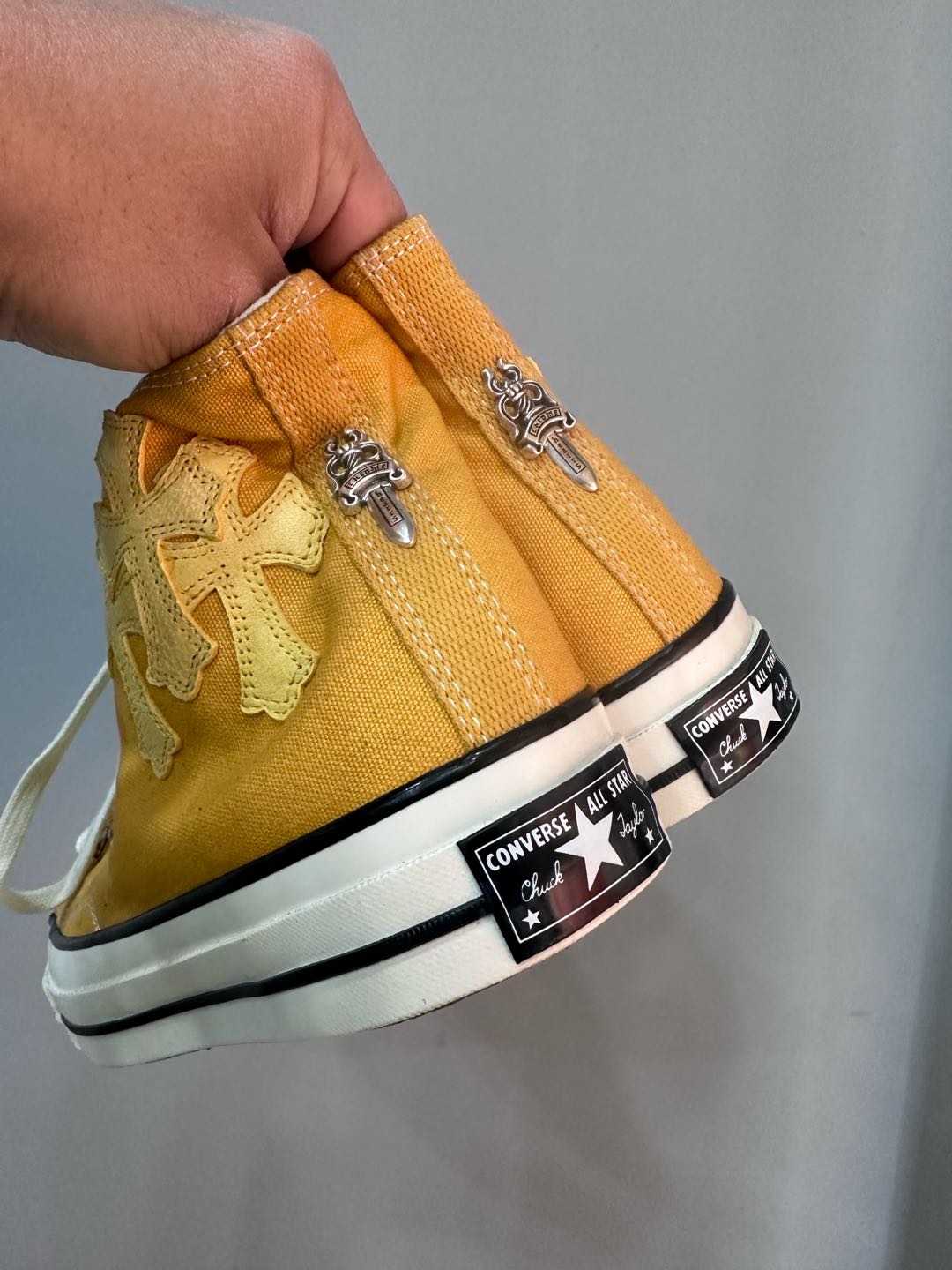 クロムハーツ x コンバース クロス レザーパッチ 1970s High Top スニーカー 詳細画像 3