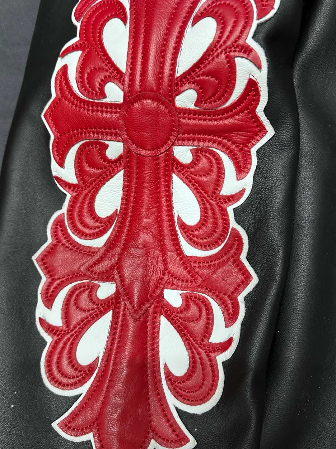 クロムハーツ Vine Flame レザーモトジャケット 画像 8