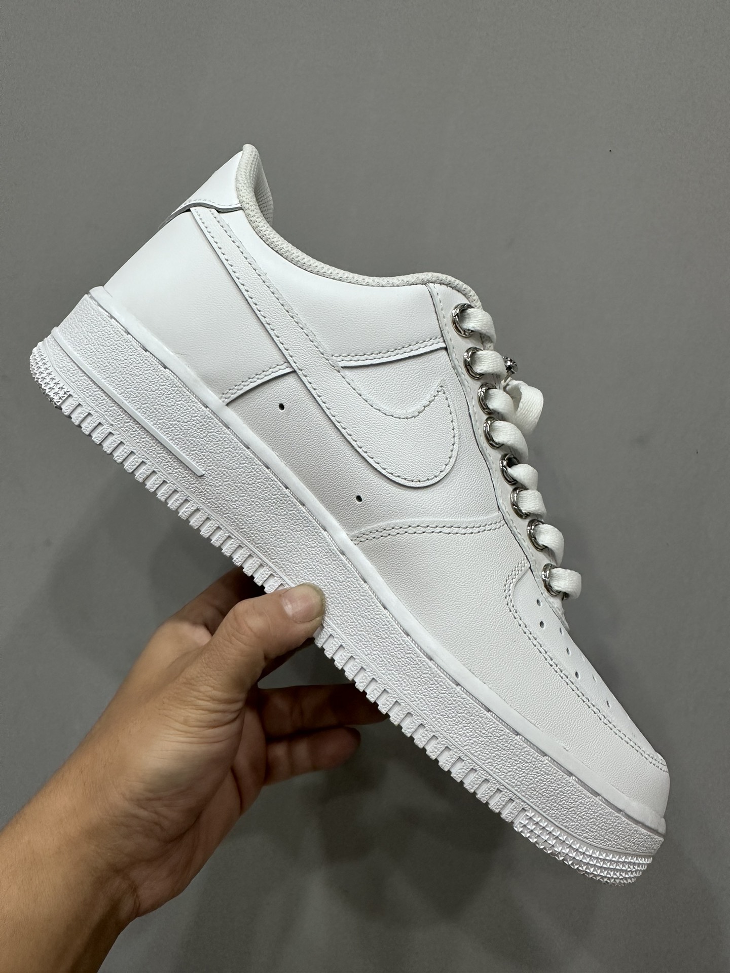 クロムハーツ x Nike Air Force 1 Low ホワイト シルバー 詳細画像 3