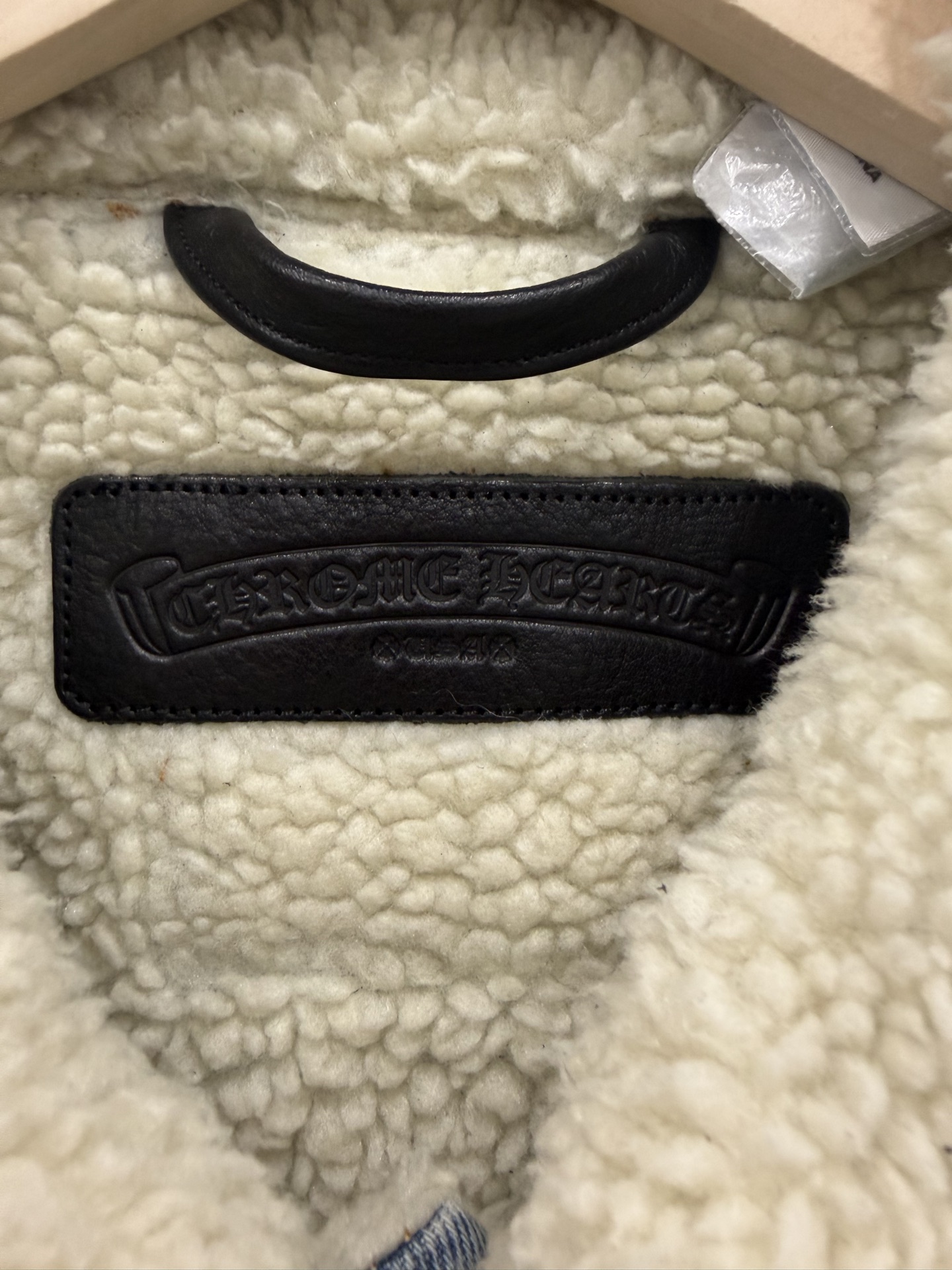 クロムハーツ x Levi's レザー Patch デニム シェルパ ジャケット Blue 詳細画像 2