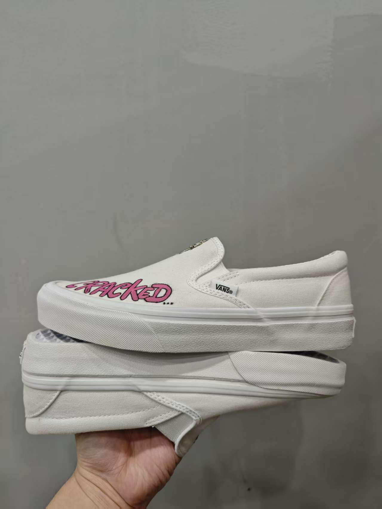 クロムハーツ x ヴァンズ Vulcanized スニーカー ホワイト マルチカラー 画像 5