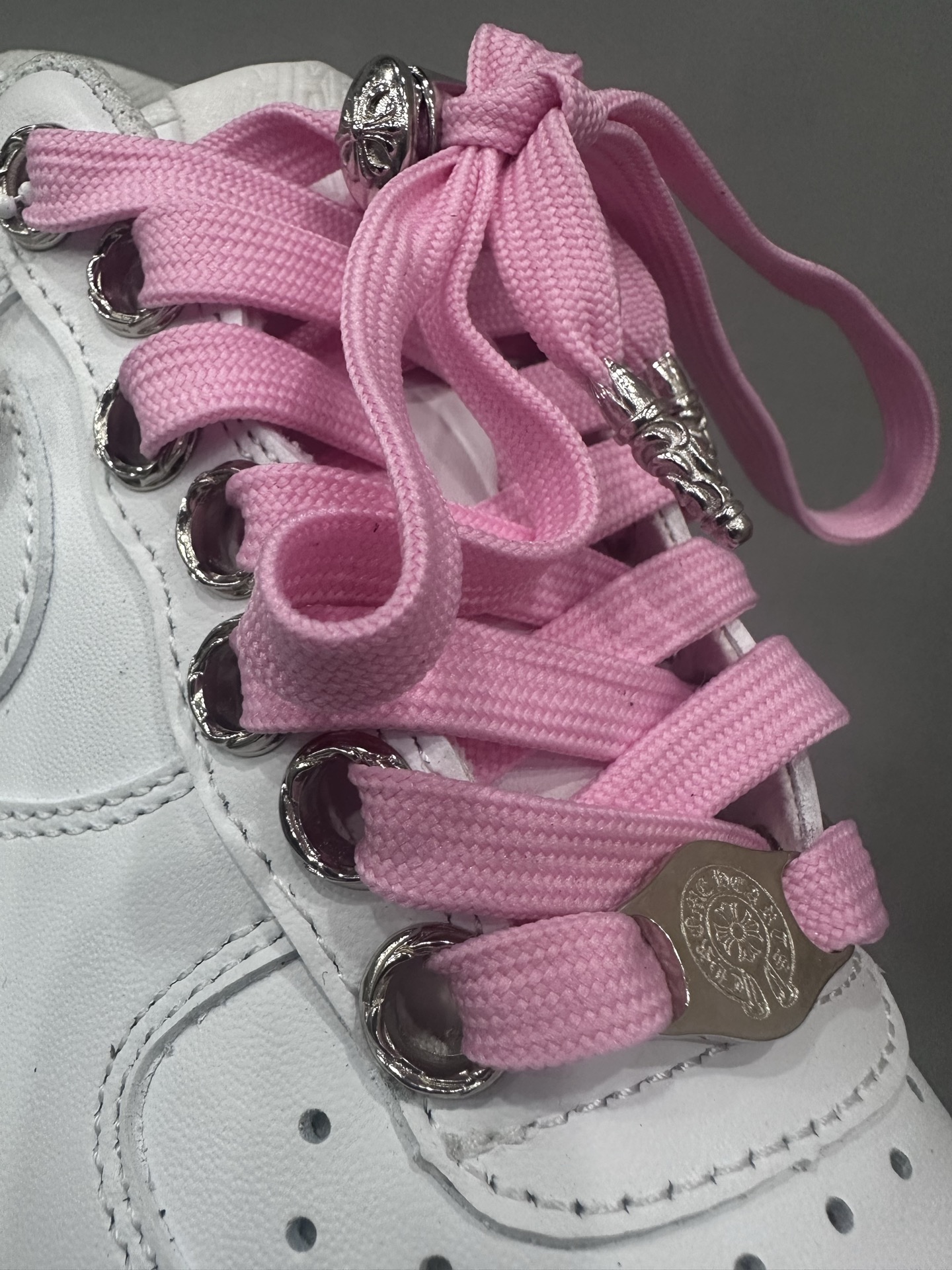 クロムハーツ x Nike Air Force 1 Low ホワイト ピンク 画像 6