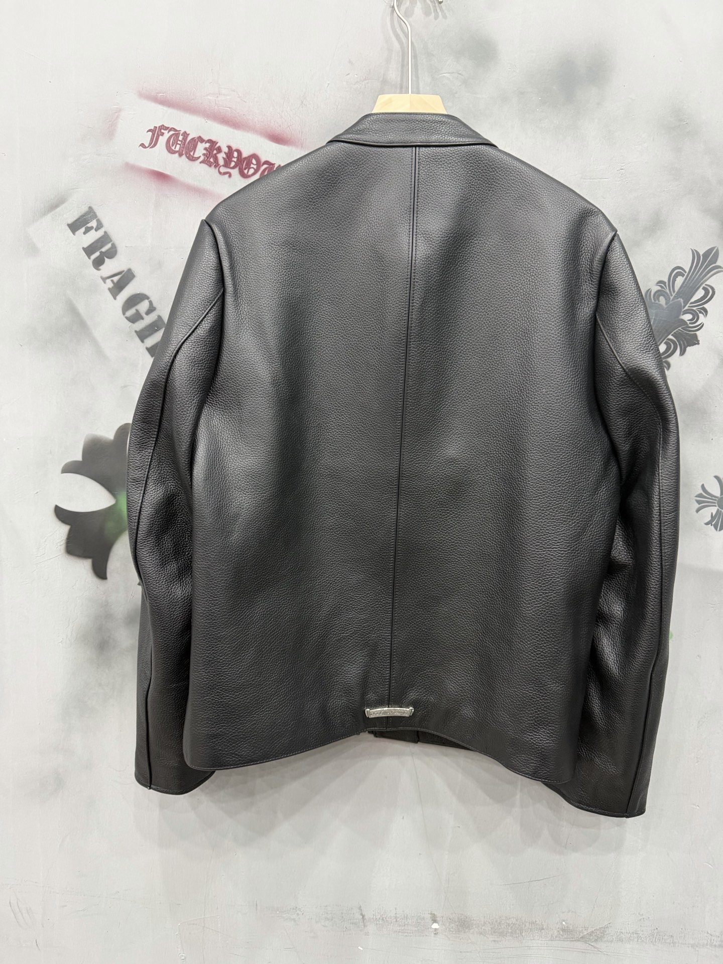 クロムハーツ Basic Zip レザー モトジャケット ブラック 詳細画像 1
