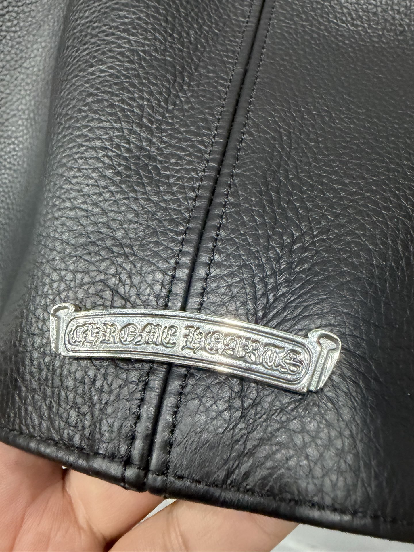 クロムハーツ Basic Zip レザー モトジャケット ブラック 画像 6