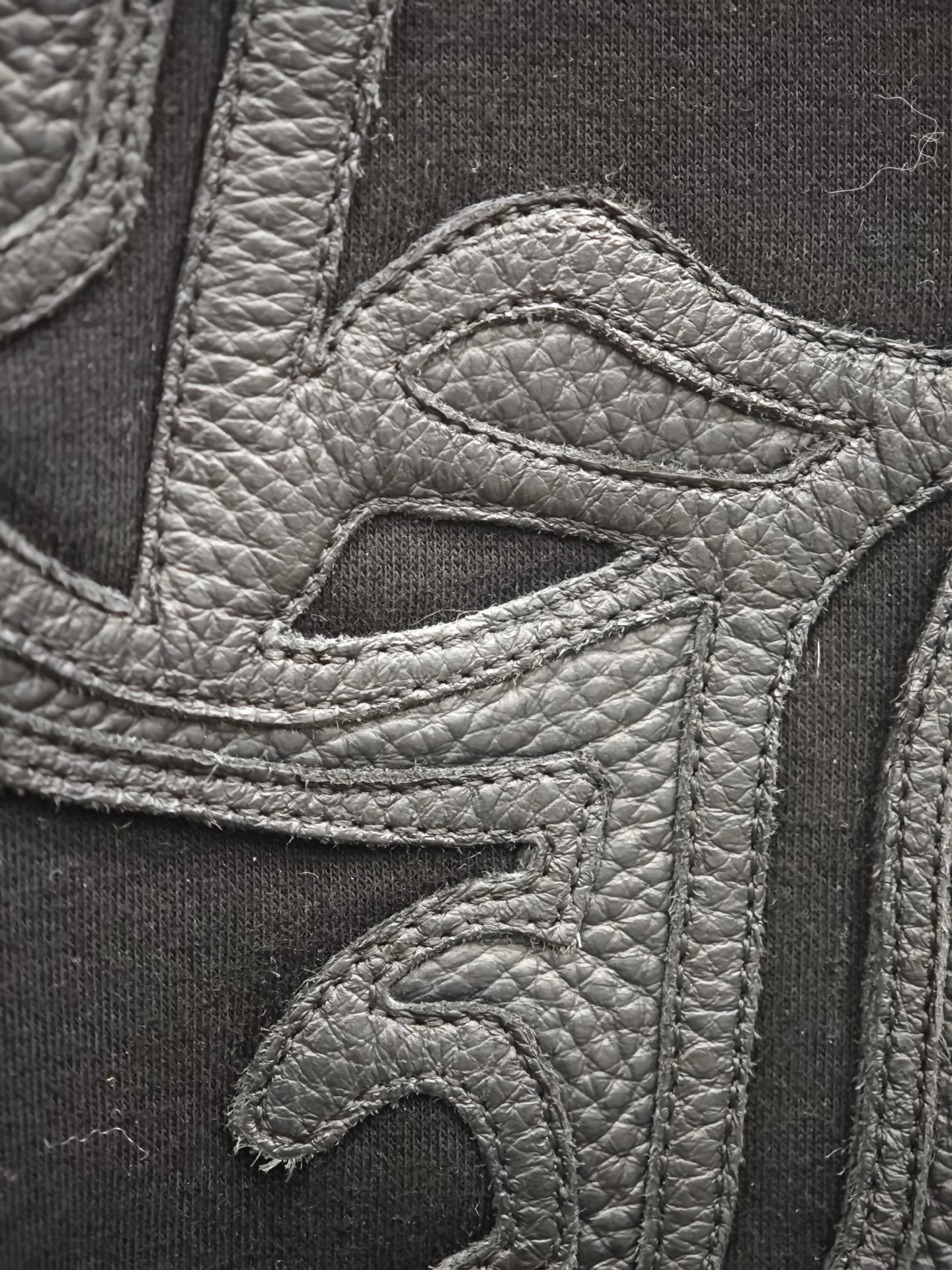 クロムハーツ Leather Patchwork Baseball Jacket 詳細画像 3