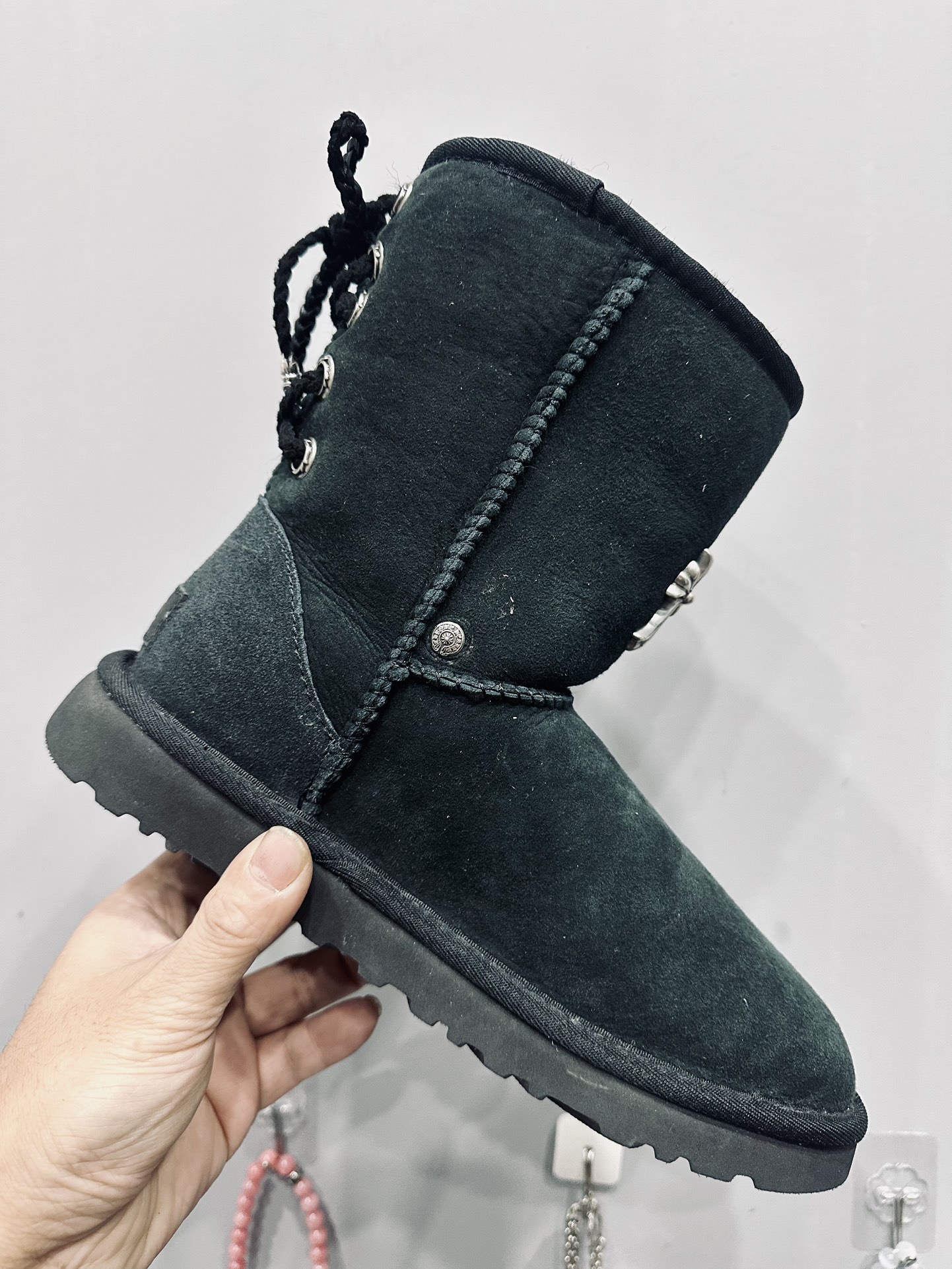 クロムハーツ x UGG Mid Snow ブーツ ブラック 画像 4