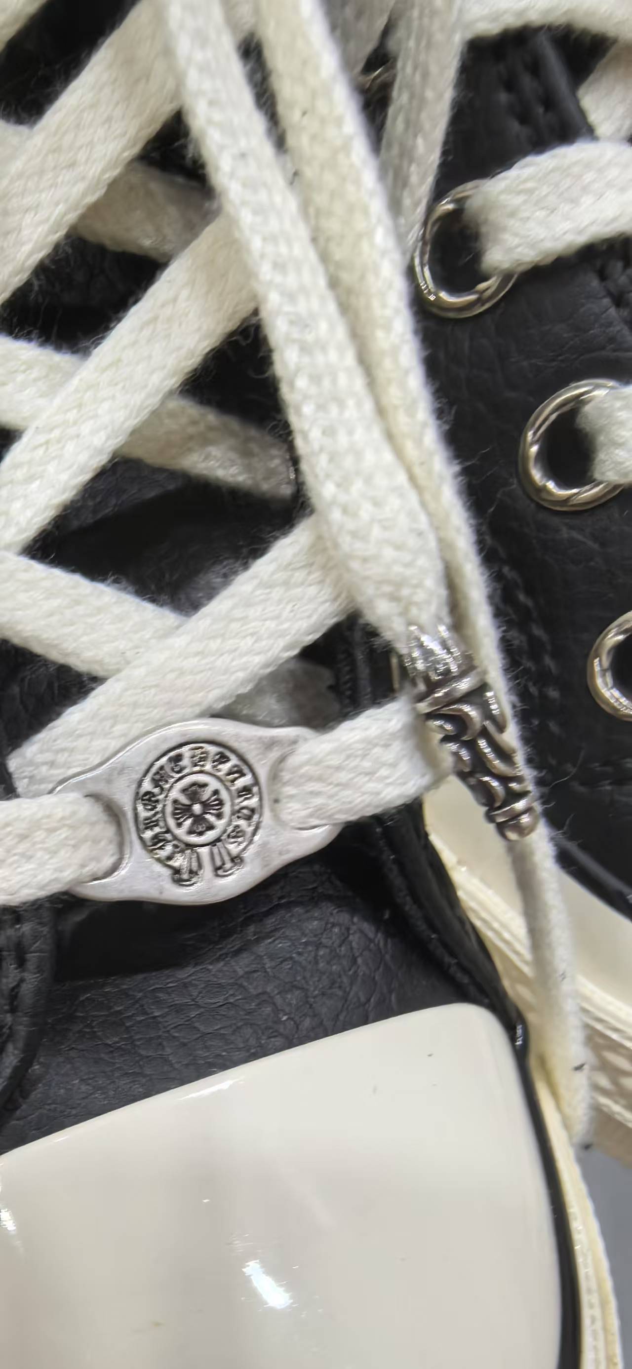 クロムハーツ x コンバース Haircalf 1970s High Top スニーカー ブラック 画像 4