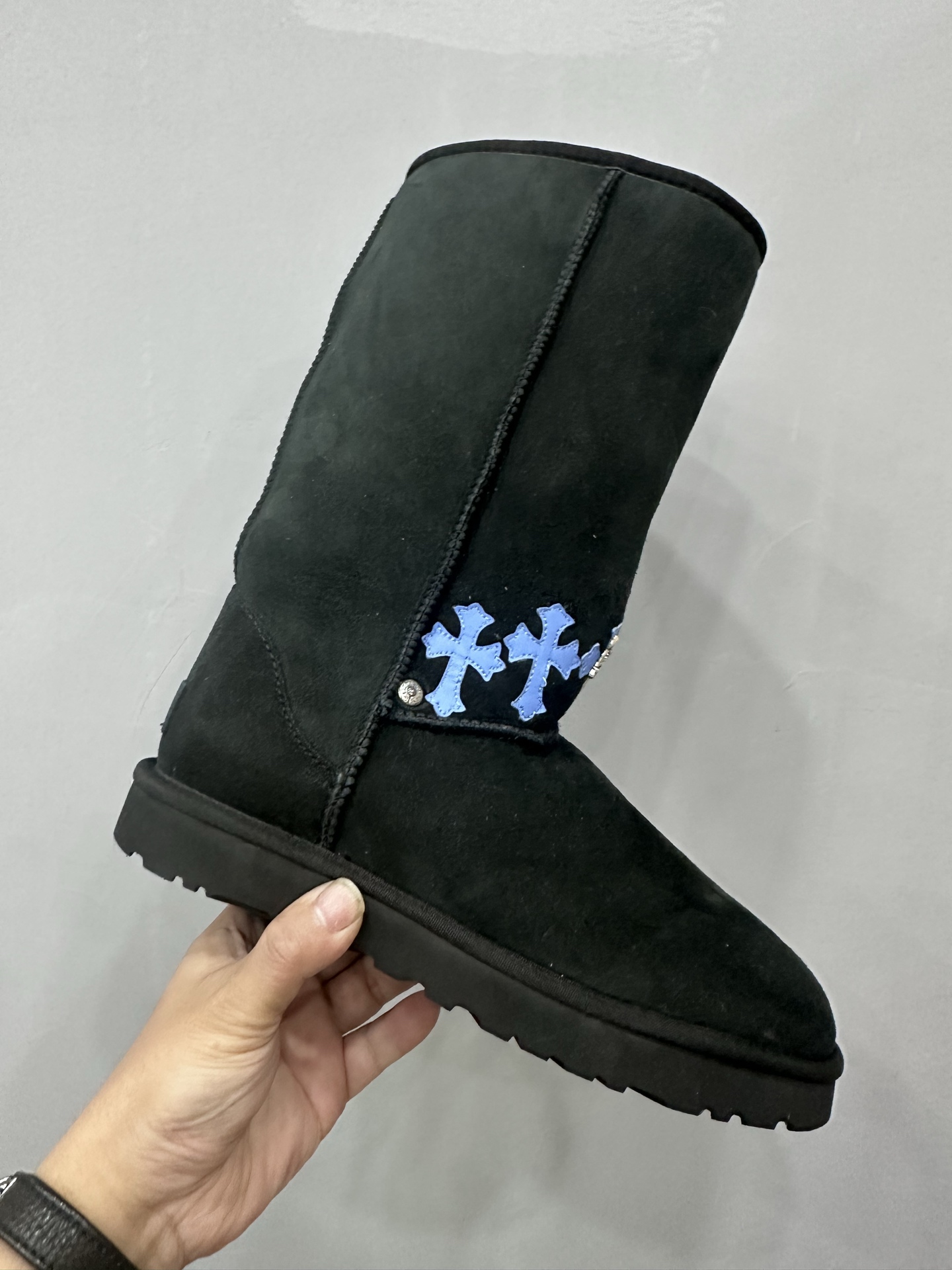クロムハーツ x UGG ダガー High Snow ブーツ ブルー 詳細画像 2