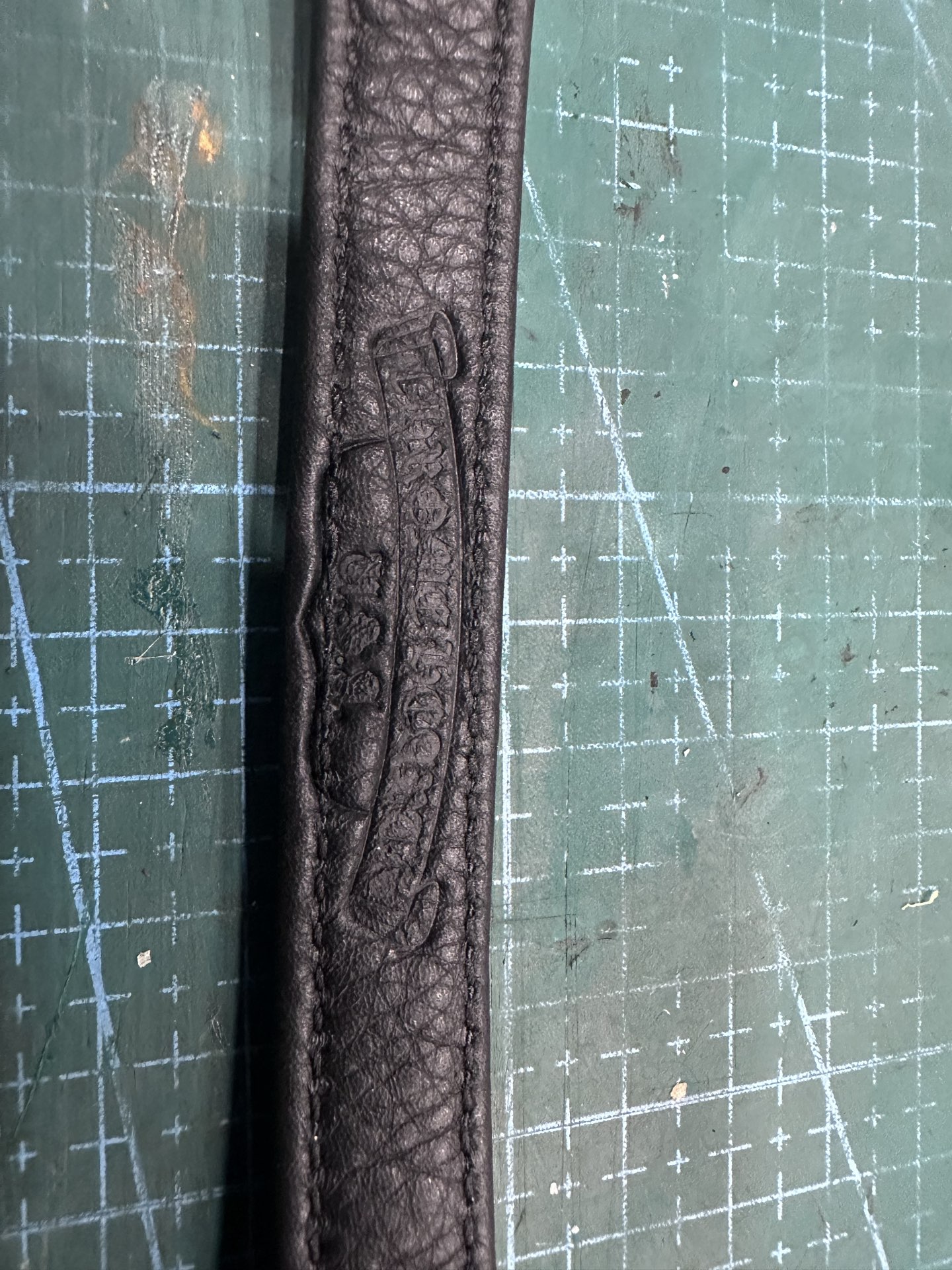 クロムハーツ レザー リストバンド バックル ブラック 画像 7