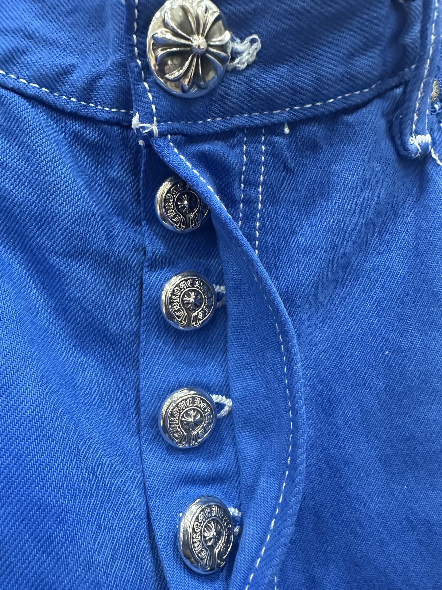 クロムハーツ x Levi's London Dyed 501 ジーンズ Blue 詳細画像 2