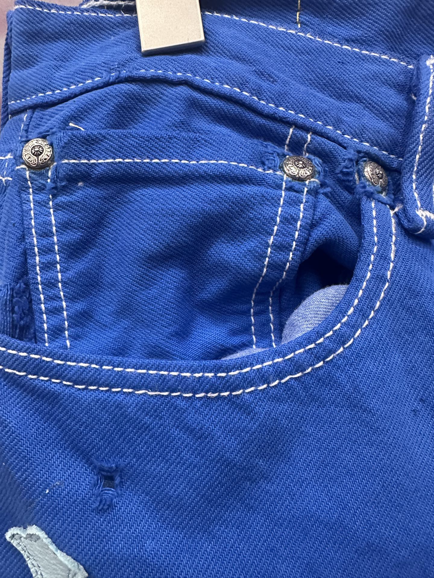 クロムハーツ x Levi's London Dyed 501 ジーンズ Blue 画像 4