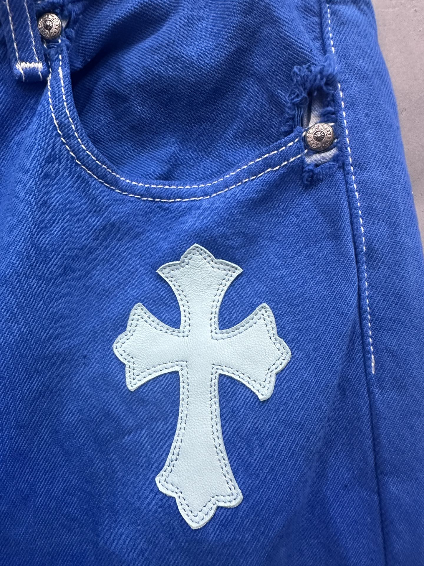 クロムハーツ x Levi's London Dyed 501 ジーンズ Blue 画像 5