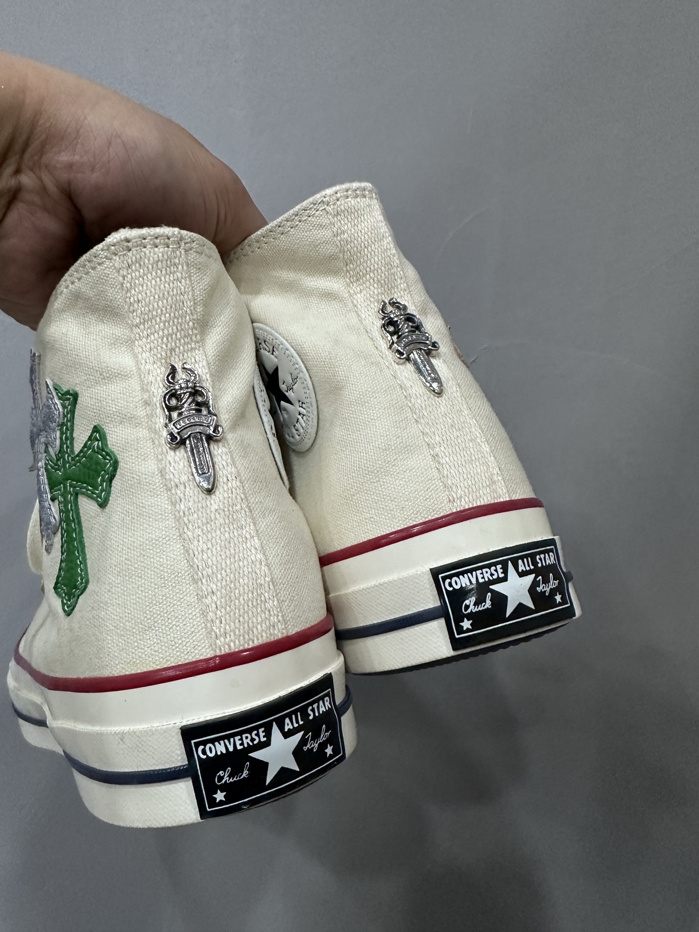 クロムハーツ x コンバース 1970s High Top スニーカー クリーム マルチカラー 画像 5