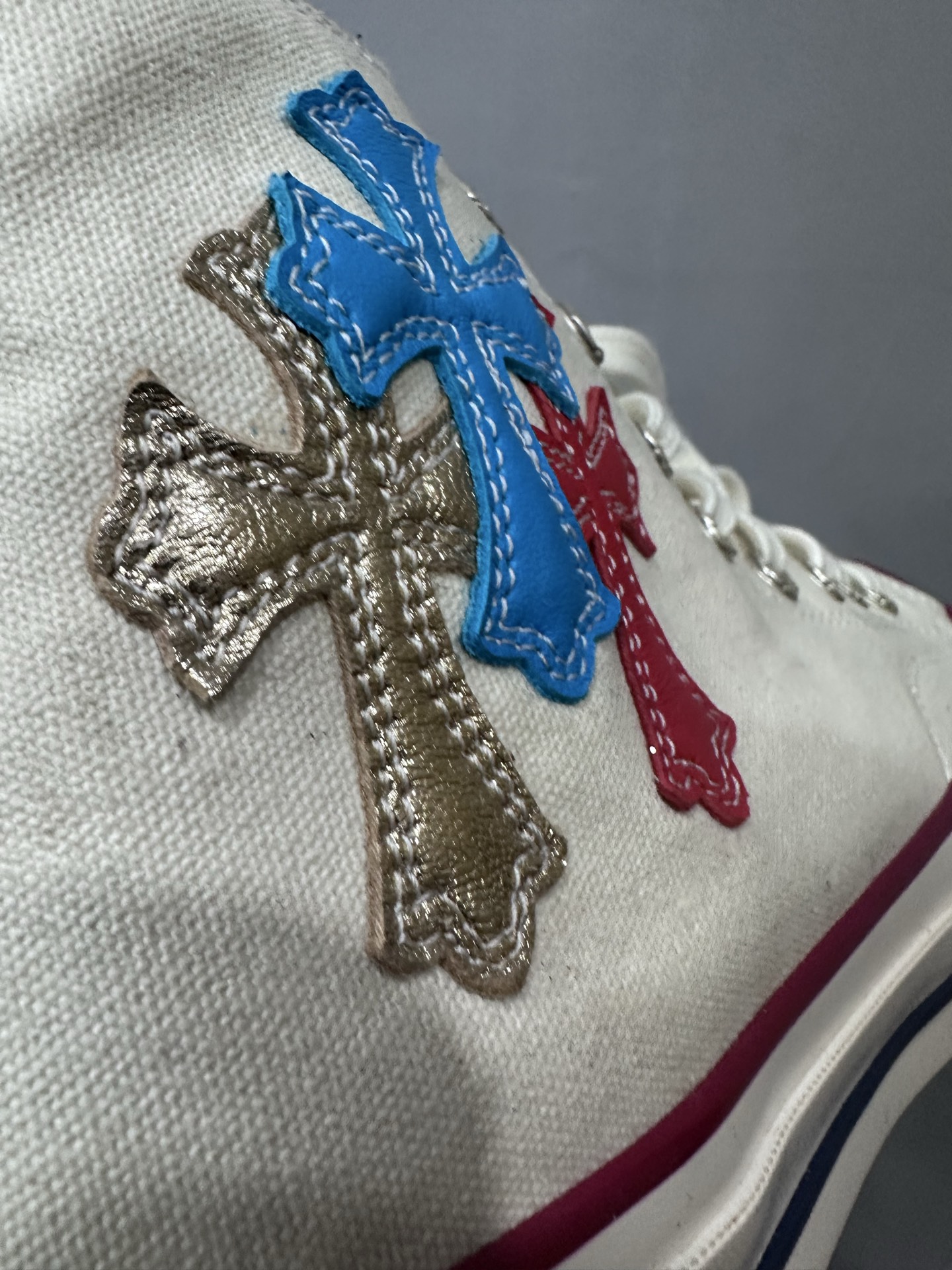 クロムハーツ x コンバース 1970s High Top スニーカー クリーム マルチカラー 画像 6