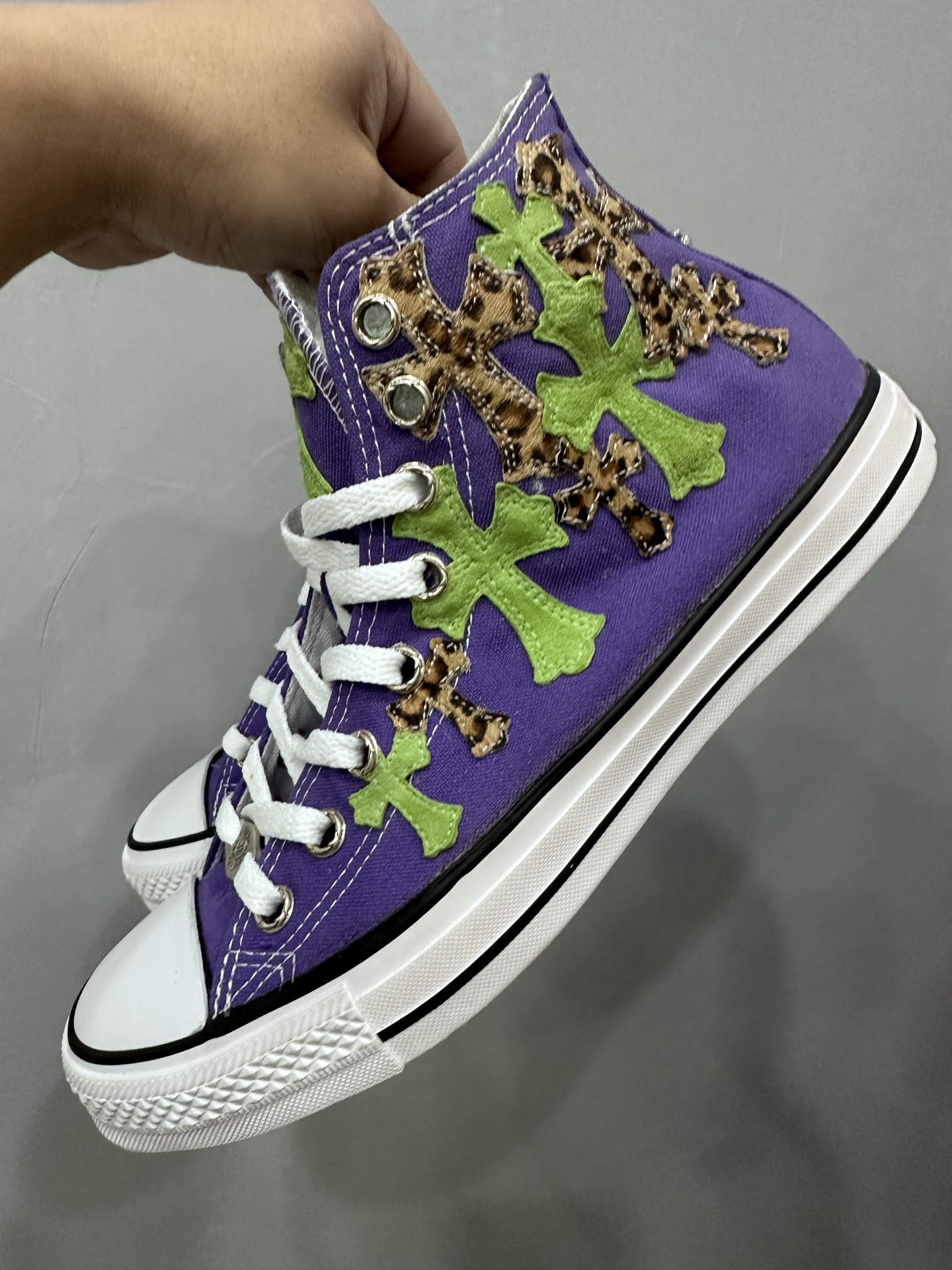 クロムハーツ x コンバース スエード 1970s High Top スニーカー グリーン 詳細画像 2