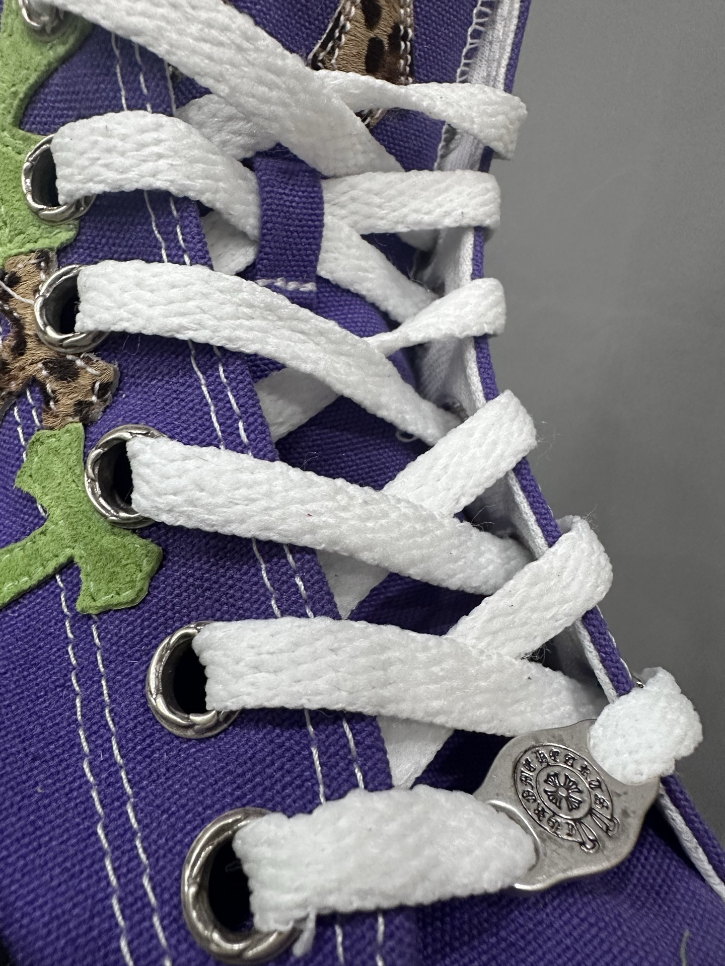 クロムハーツ x コンバース スエード 1970s High Top スニーカー グリーン 画像 7