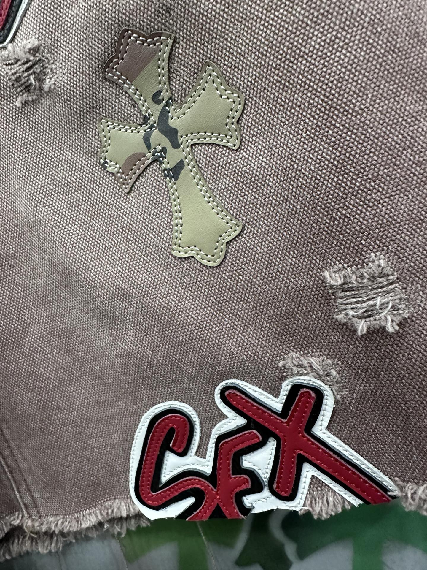 クロムハーツ x カーハート B01 Sex Records カーペンターショーツ ブラウン 画像 9