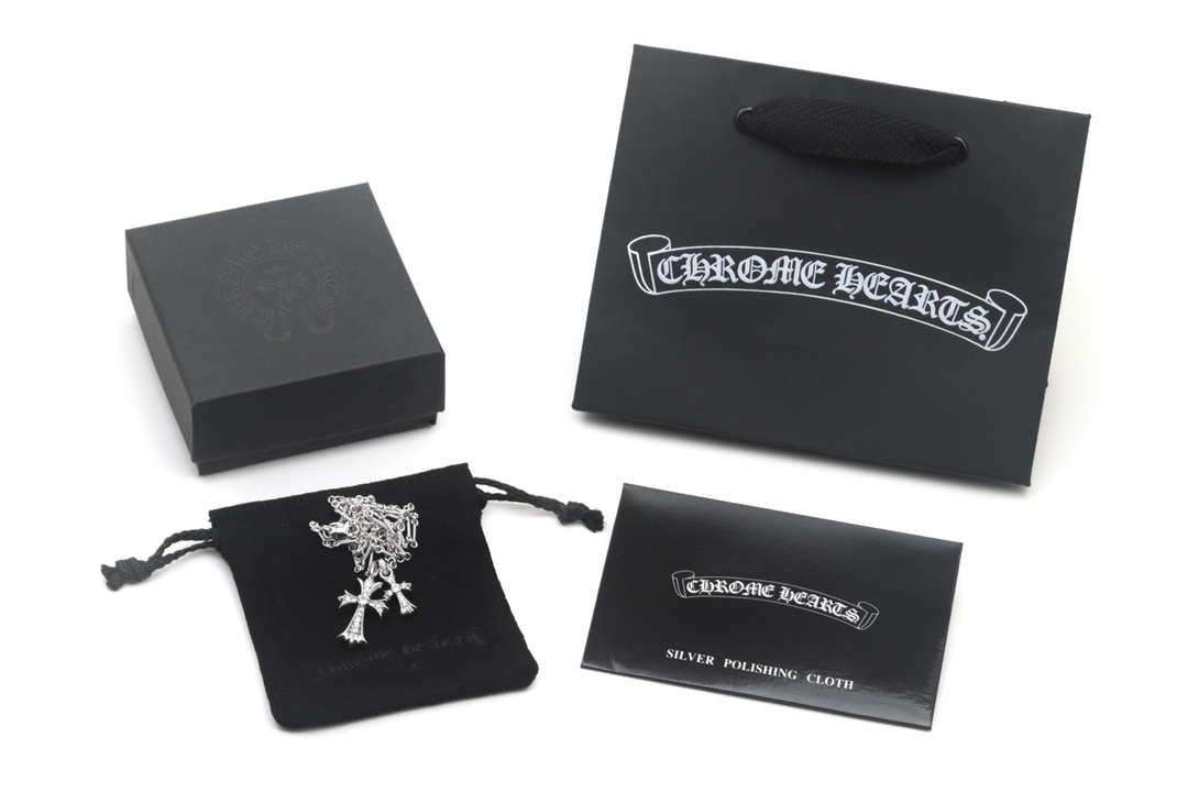 クロムハーツ ダブルクロス ネックレス 18K ゴールドプレーテッド 画像 6