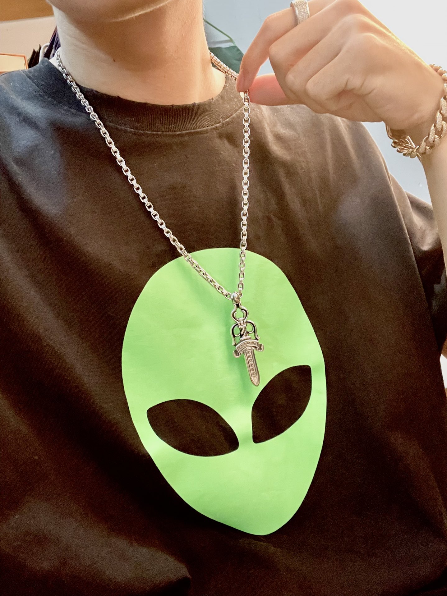 クロムハーツ ラージダガー レターチェーン ネックレス 画像 5