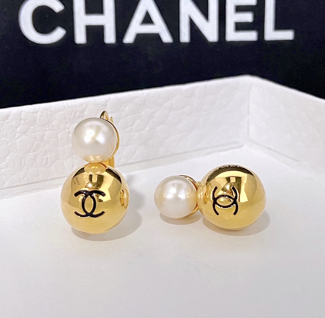 シャネル パール ピアス ゴールド 画像 6
