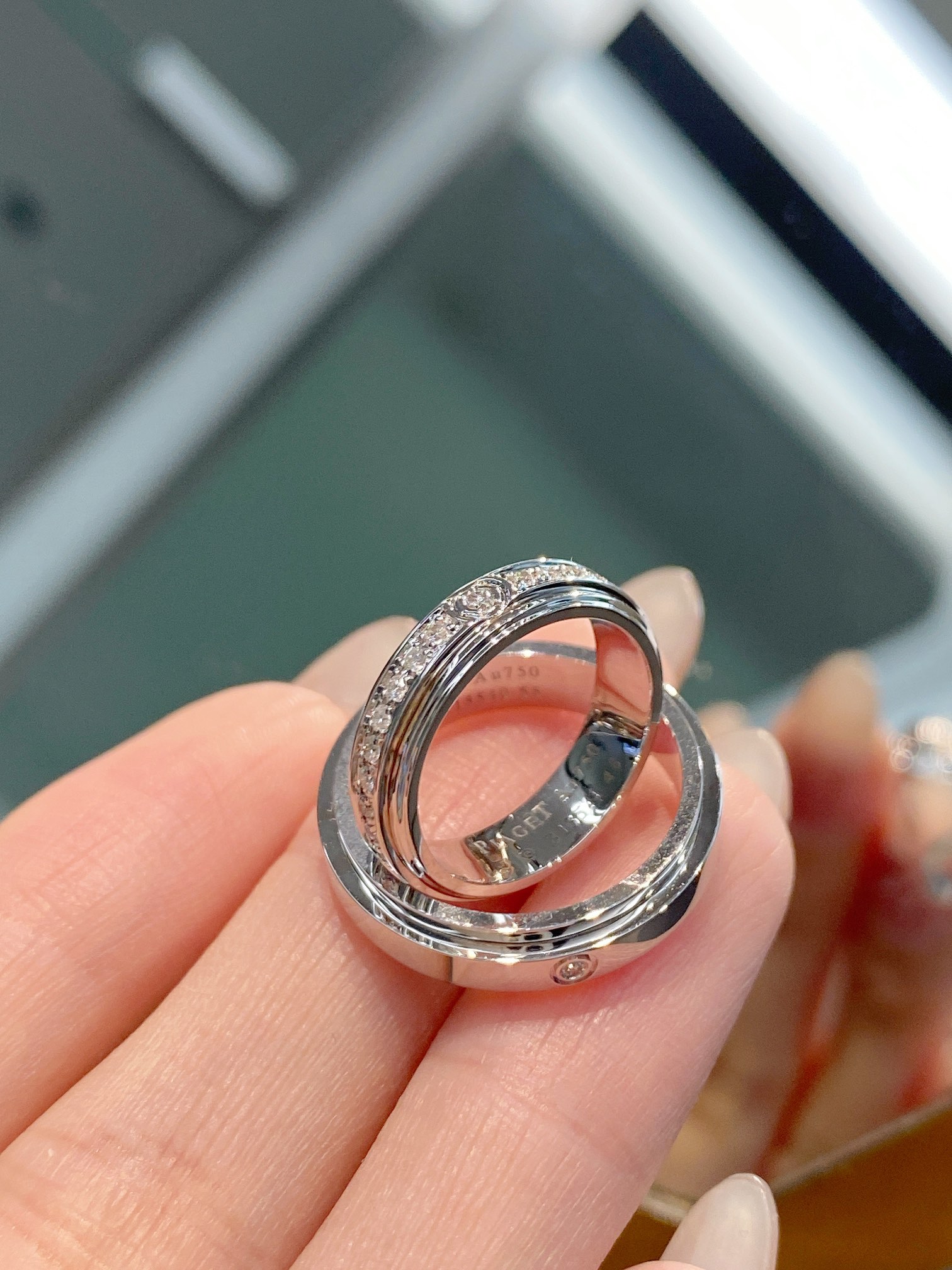 ピアジェ ポセション カップルリング 1ダイヤモンド シルバー 画像 4
