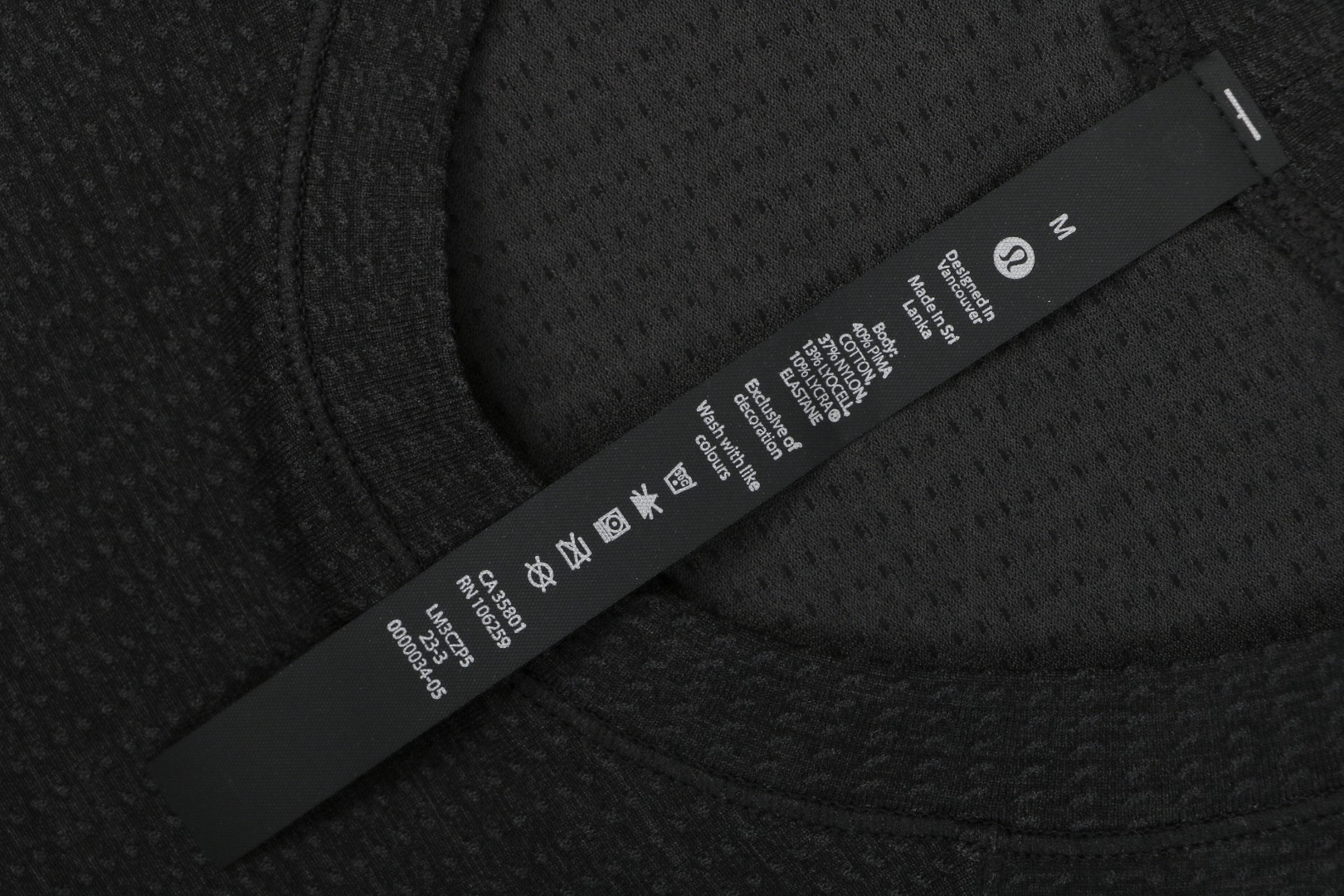 ルルレモン ベンチレーテッド ビッグロゴTシャツ ブラック 画像 7