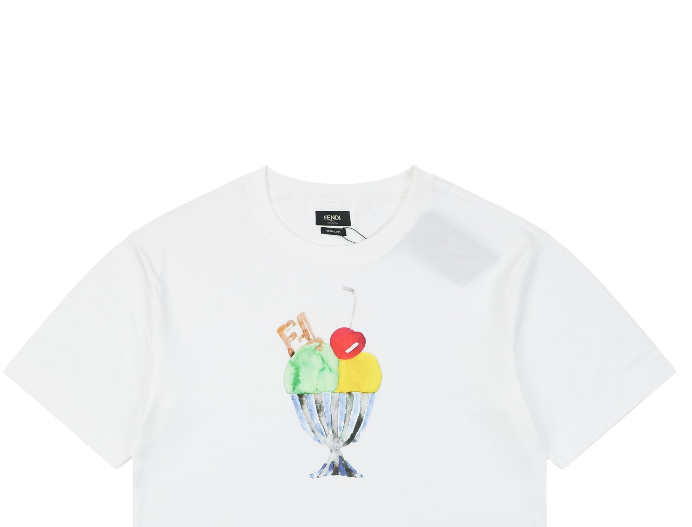 フェンディ FF アイスクリームプリントTシャツ ホワイト 詳細画像 2