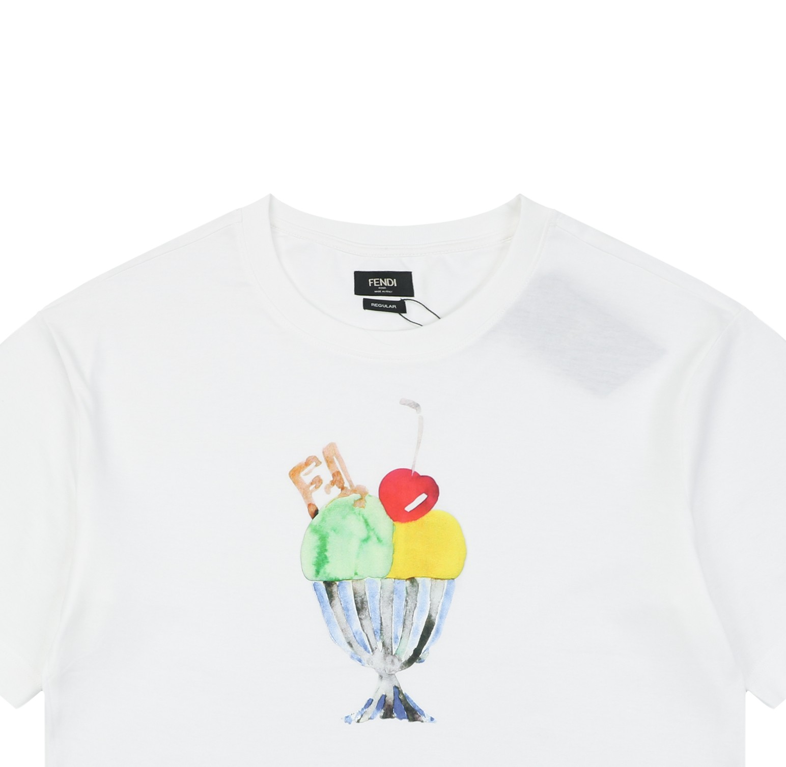 フェンディ FF アイスクリームプリントTシャツ ホワイト 詳細画像 3