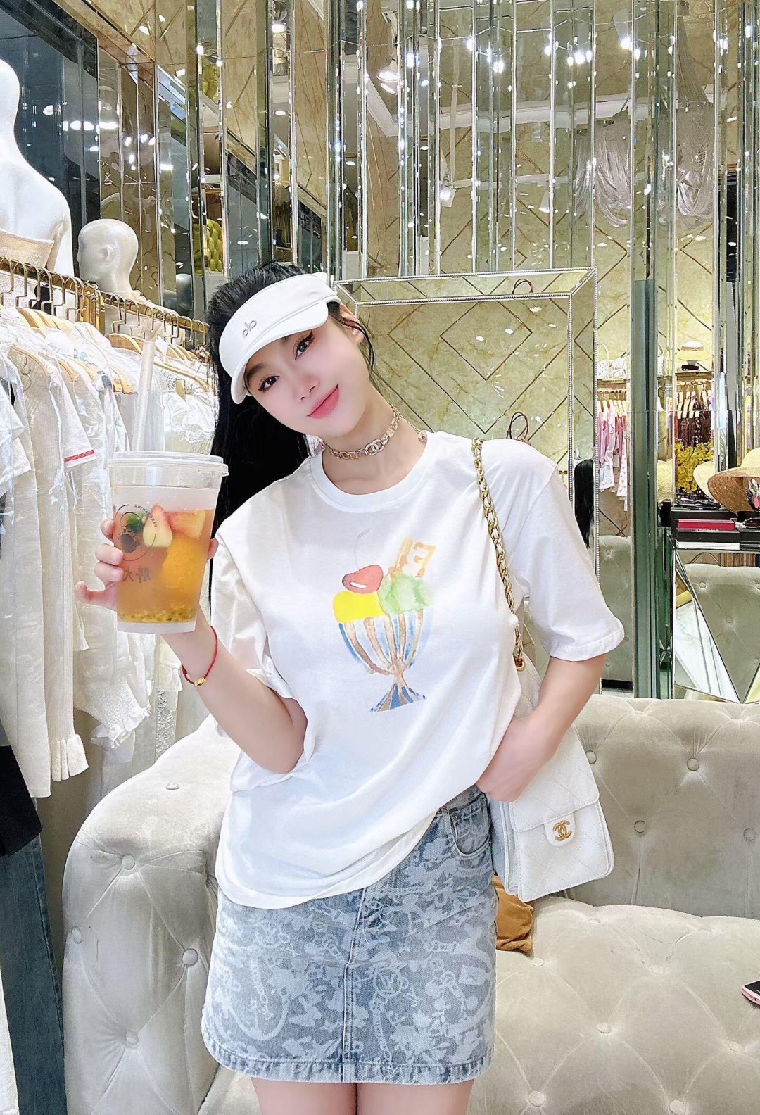 フェンディ FF アイスクリームプリントTシャツ ホワイト 画像 9