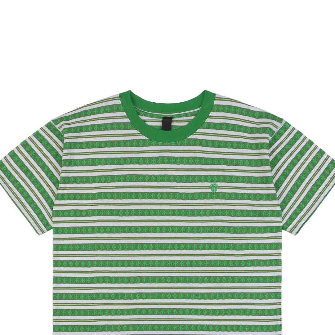 クロムハーツ オールオーバークロス ウーブンTシャツ グリーン 詳細画像 3