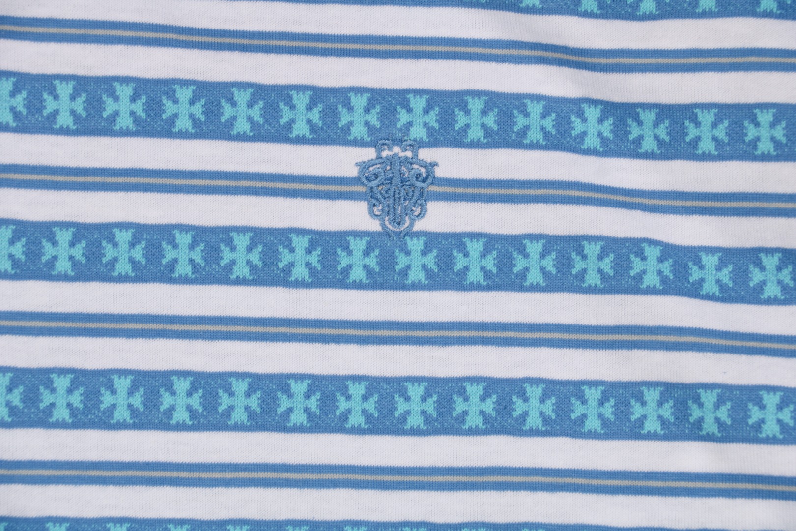 クロムハーツ オールオーバークロス ウーブンTシャツ ブルー 画像 4