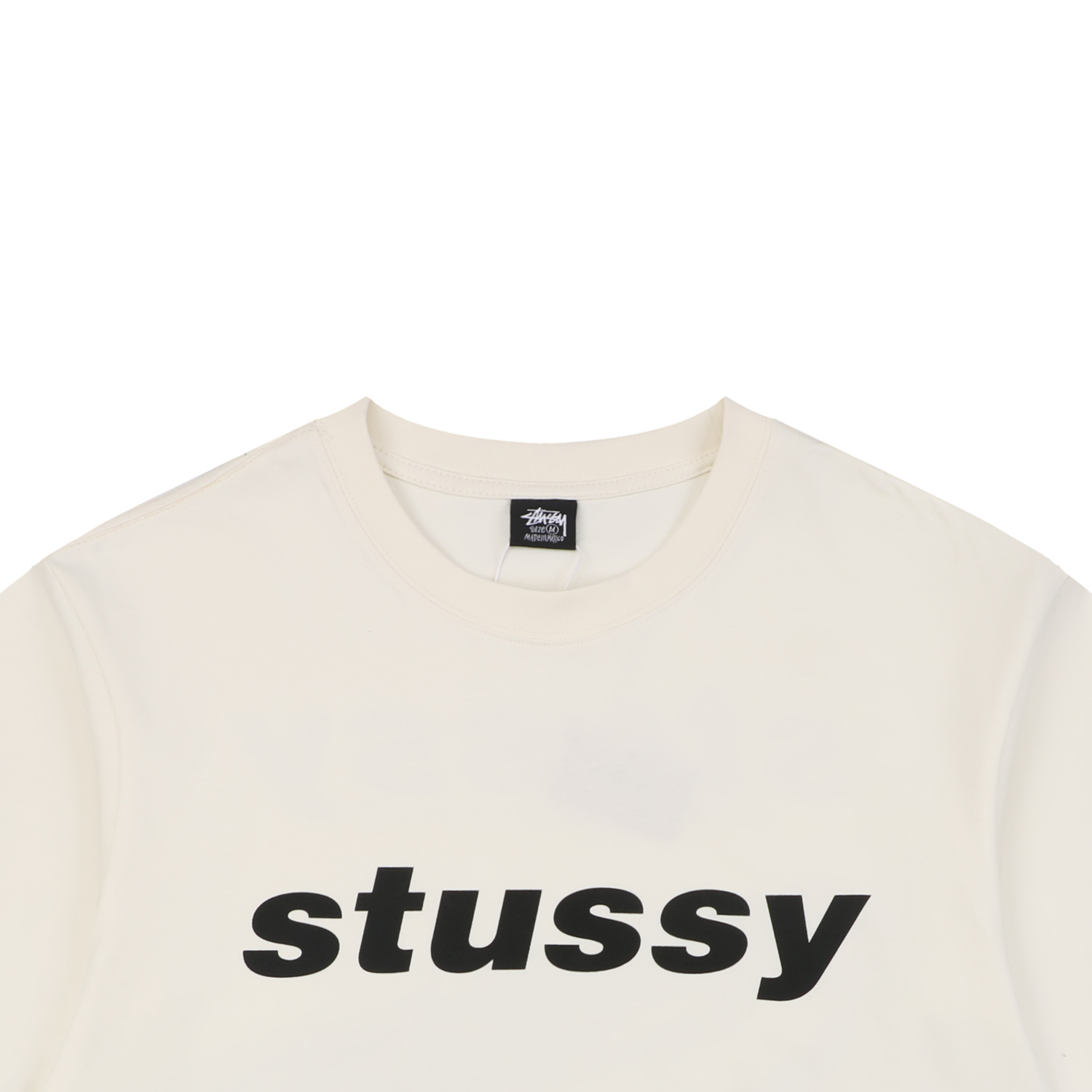 ステューシー ハーフトーンシャーク プリントTシャツ クリーム 詳細画像 2