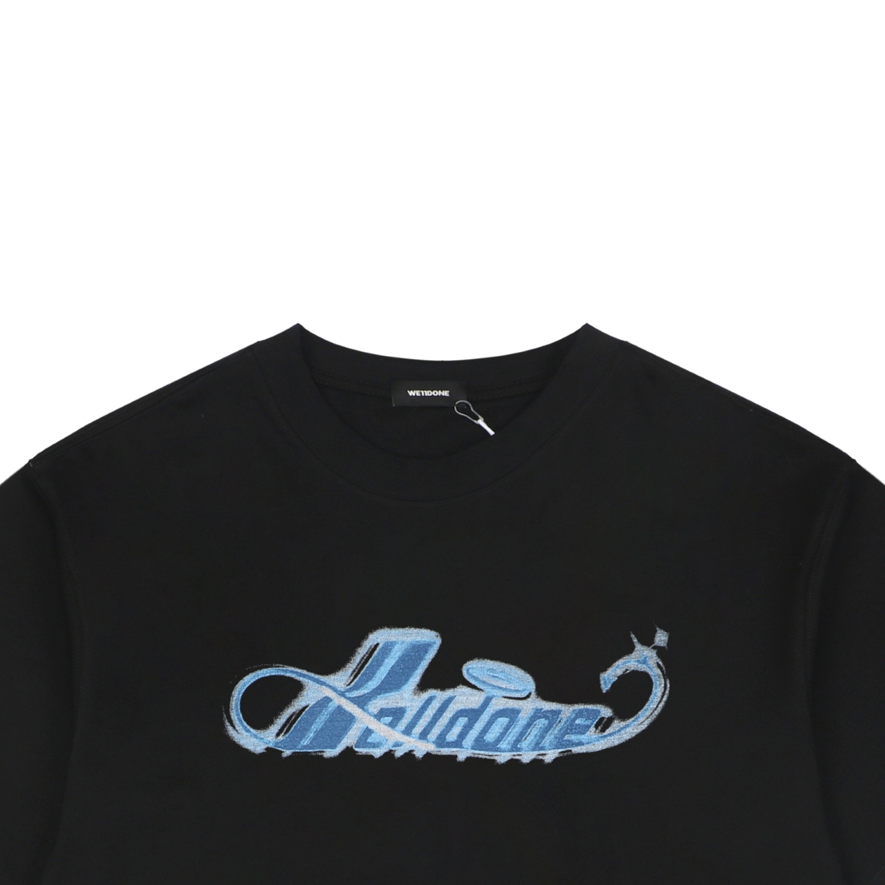 ウェルダン スプレースクリプト プリントTシャツ ブラック 詳細画像 2