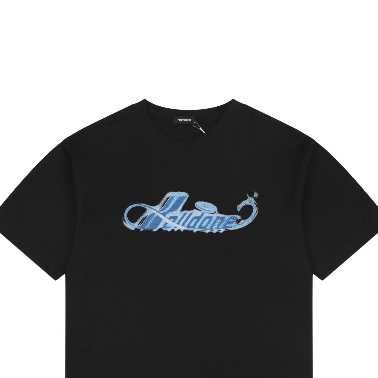 ウェルダン スプレースクリプト プリントTシャツ ブラック 詳細画像 3