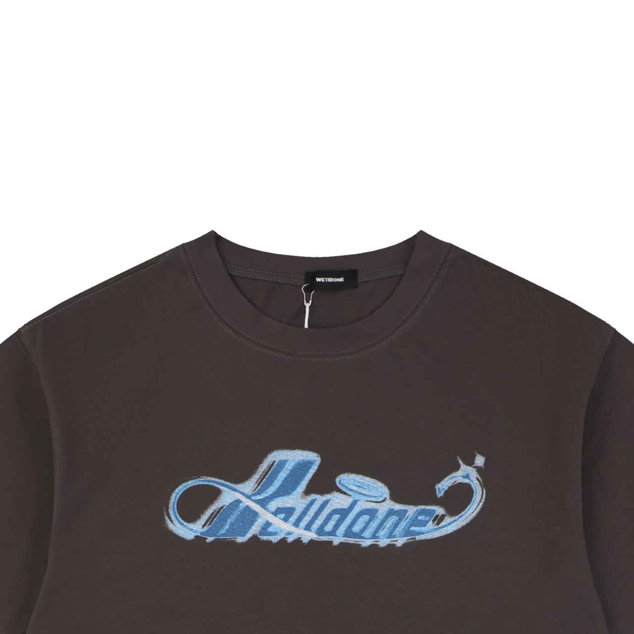 ウェルダン スプレースクリプト プリントTシャツ グレー 詳細画像 2