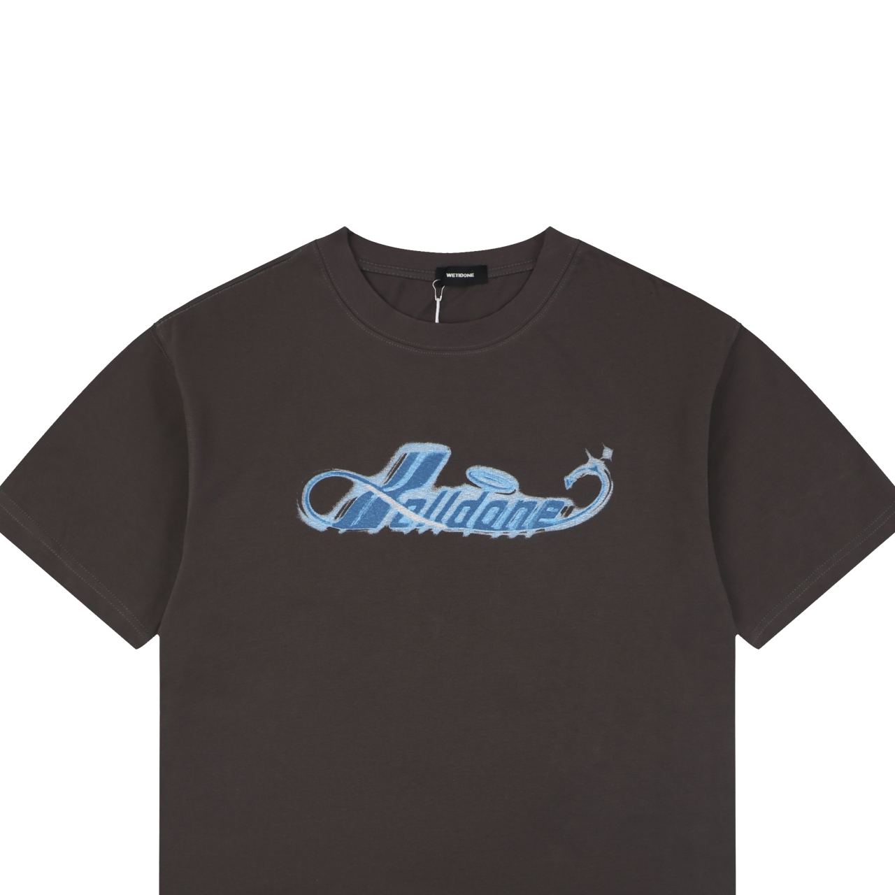 ウェルダン スプレースクリプト プリントTシャツ グレー 詳細画像 3