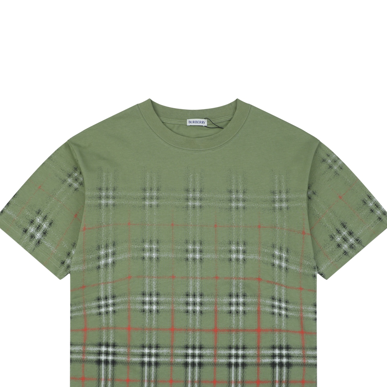 バーバリー グラデーションチェック プリントTシャツ グリーン 詳細画像 3