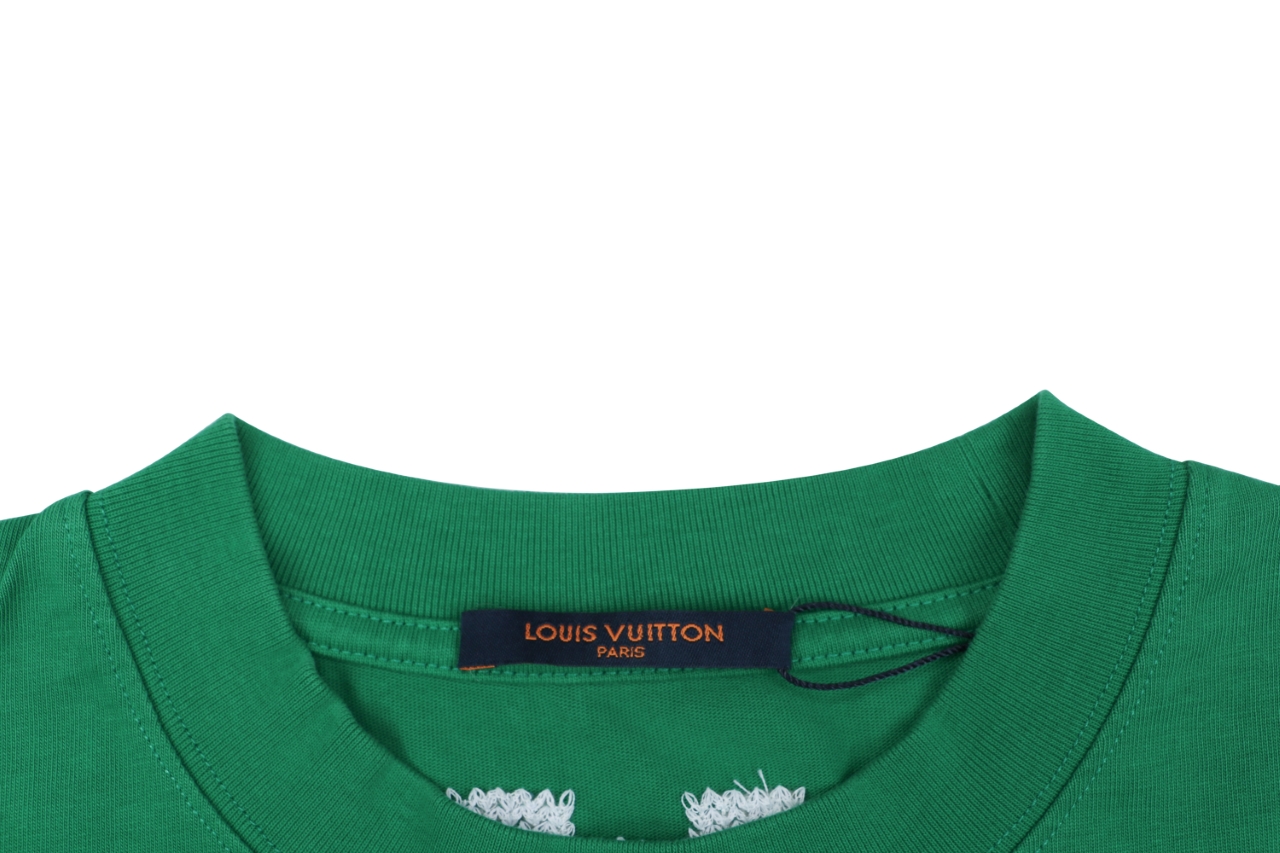 ルイ・ヴィトン Marque ジャカードTシャツ グリーン 詳細画像 1
