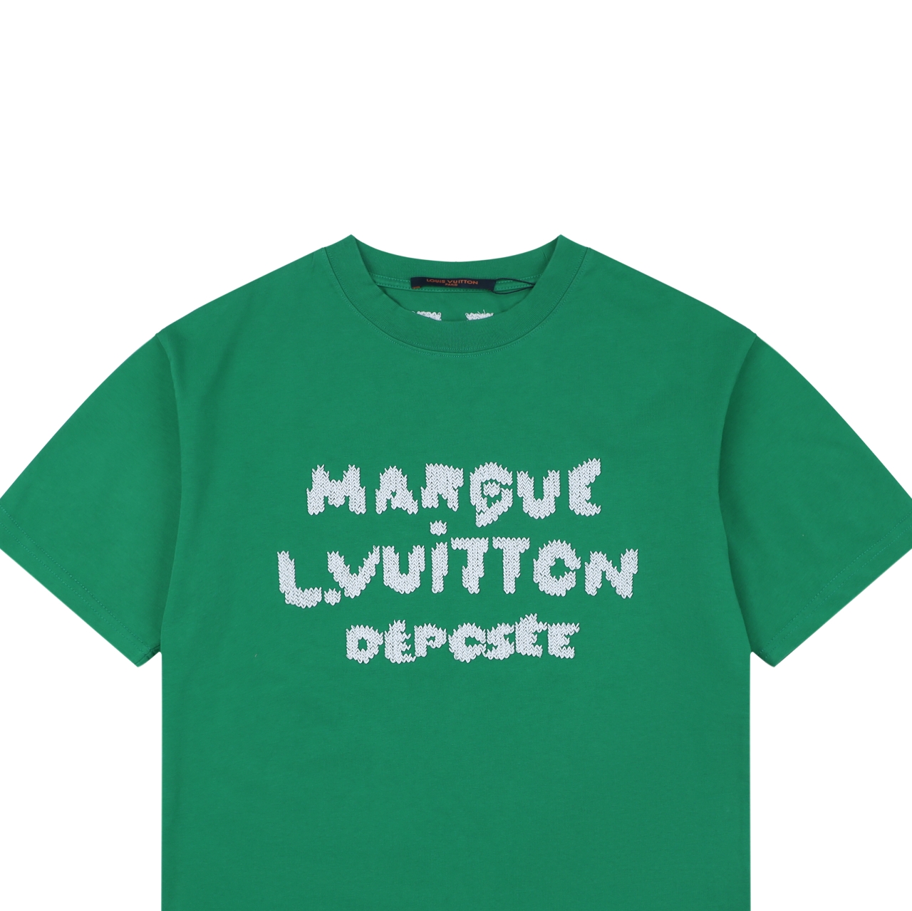 ルイ・ヴィトン Marque ジャカードTシャツ グリーン 詳細画像 3