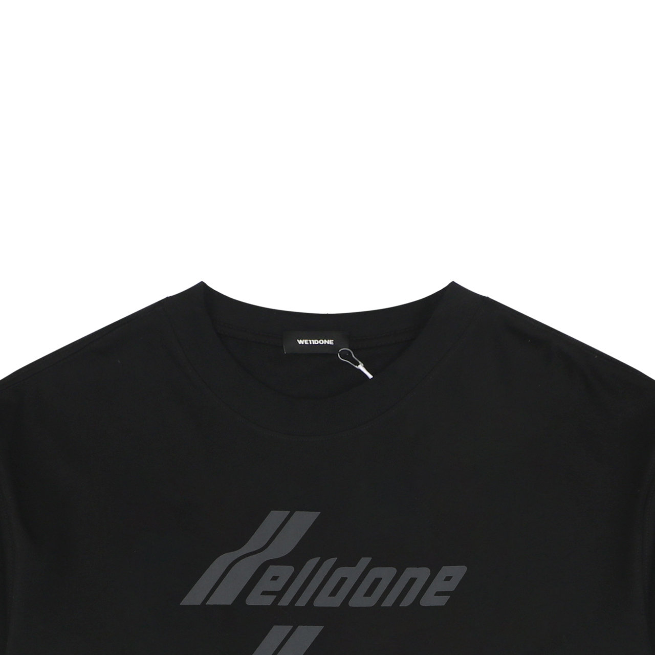 ウェルダン 5ロウ レタープリントTシャツ ブラック 詳細画像 2