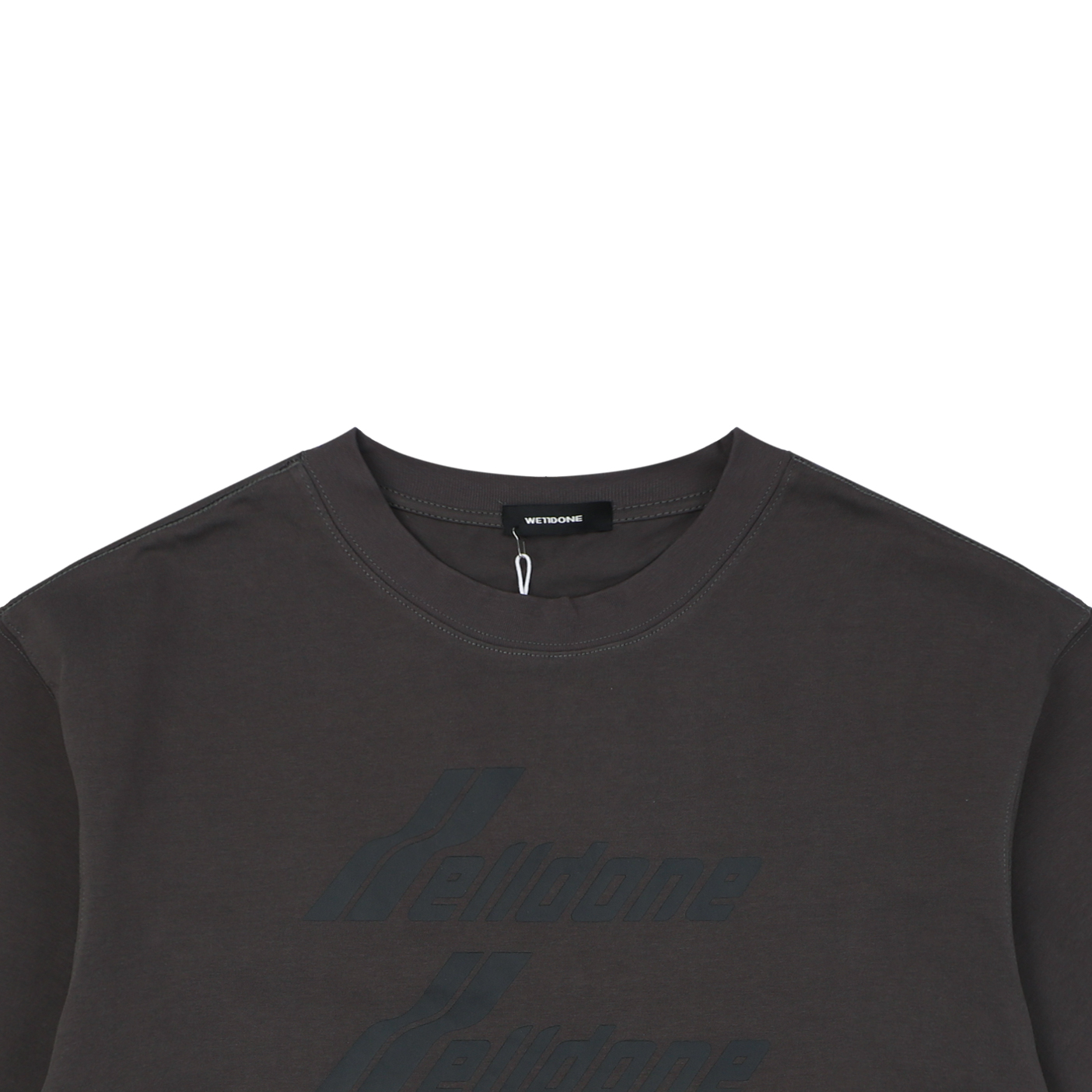 ウェルダン 5ロウ レタープリントTシャツ グレー 詳細画像 2