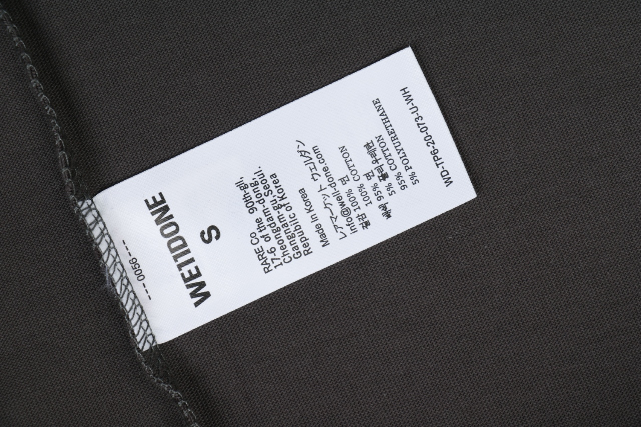 ウェルダン 5ロウ レタープリントTシャツ グレー 画像 7